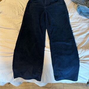 Wide leg pants.  Corduroy